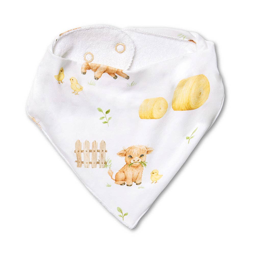Highland Cows Organic Dribble Bib