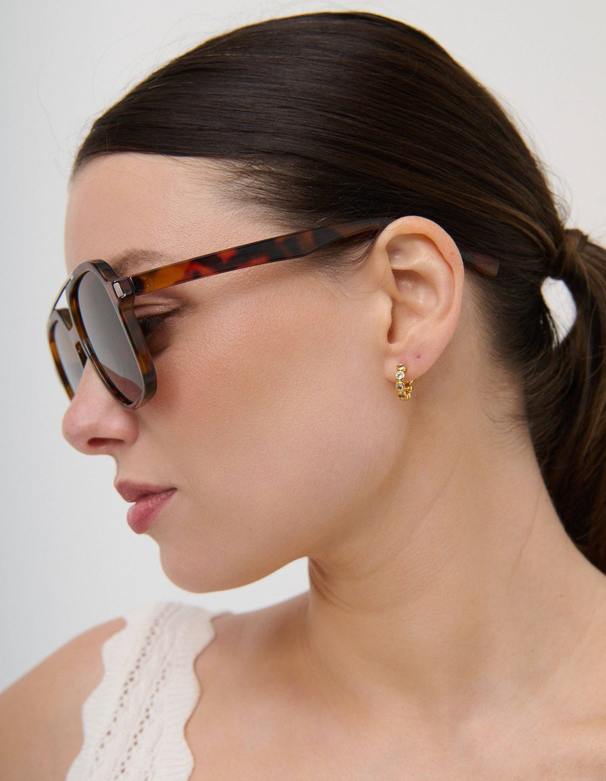Giselle Aviator Sunglasses in Tortoiseshell