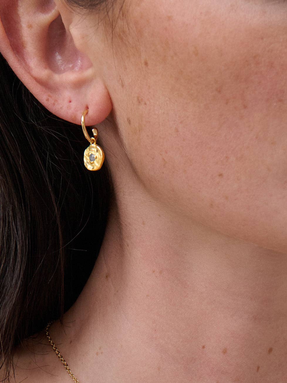 Birthstone 18K Gold Plated Earrings: DEC