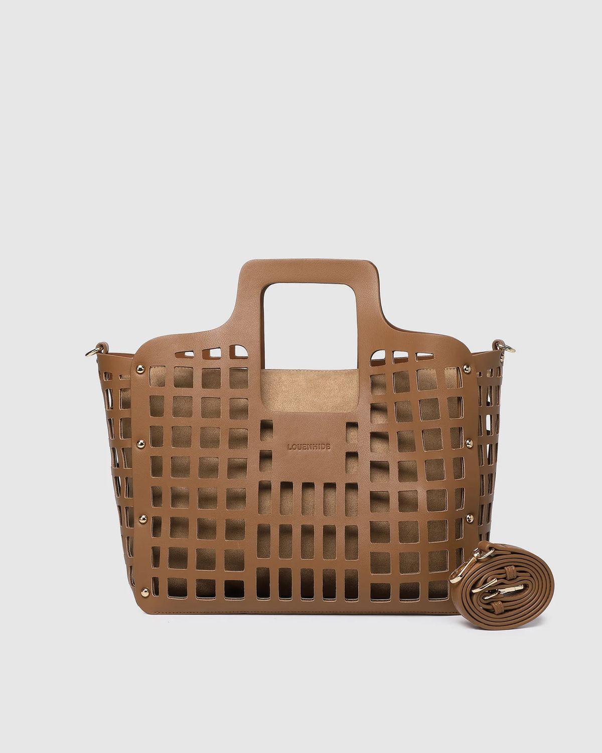 Montego Tote Bag Nutmeg | Vegan Leather Cutout Tote Bag