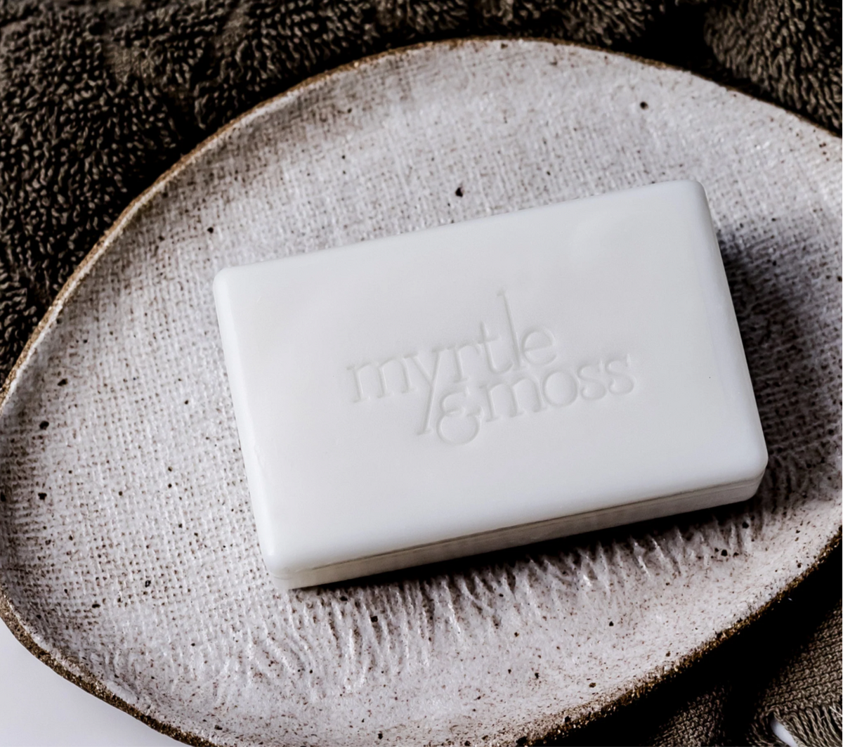 Myrtle and Moss Rosemary Cedarwood and lavender bud Shea butter soap 200g