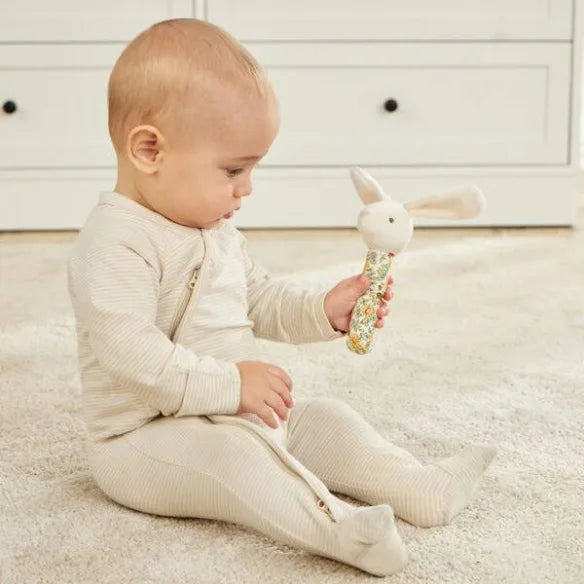 Floral Bunny Rattle