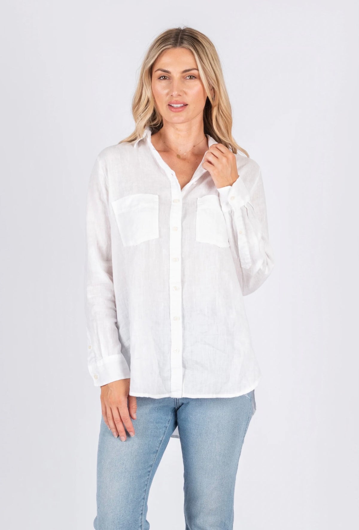 White Linen Shirt Journi