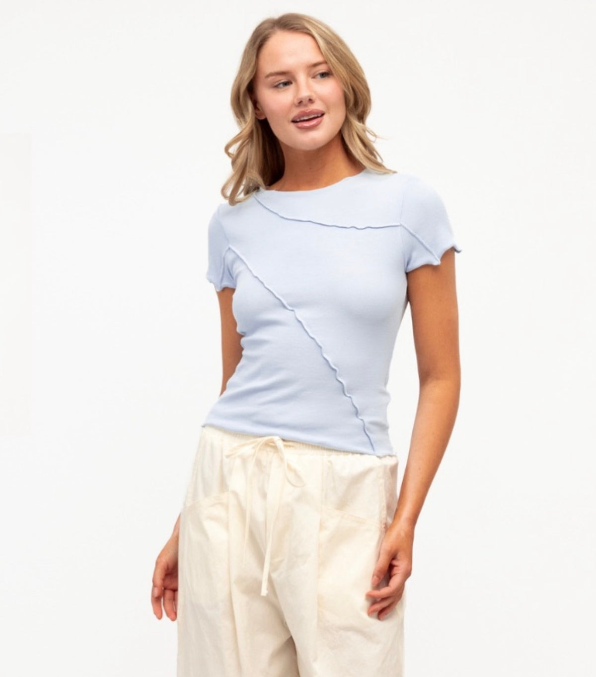 Sita Baby Blue Shirt Sleeve Tee