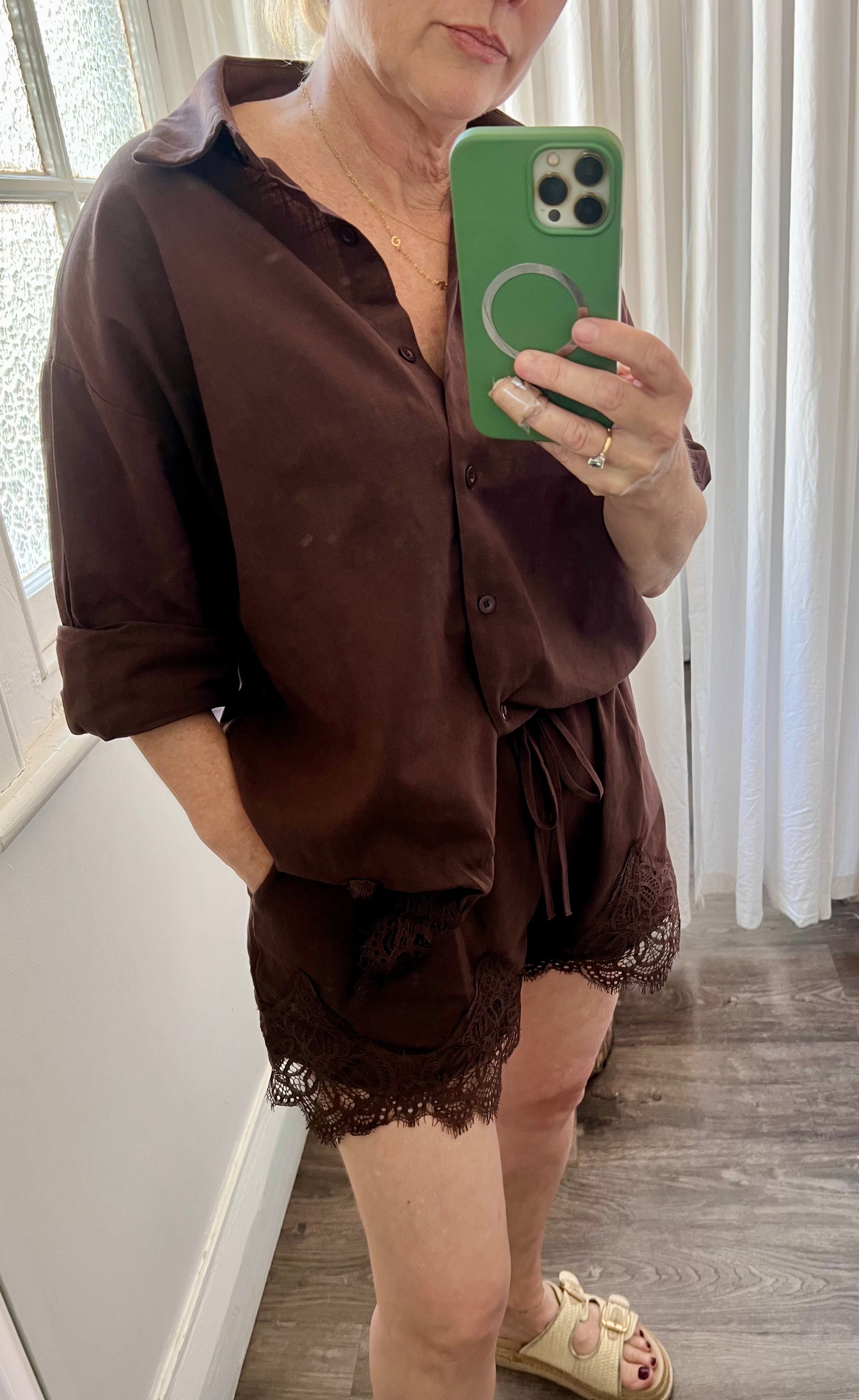 Chocolate Lace Set By Frankie