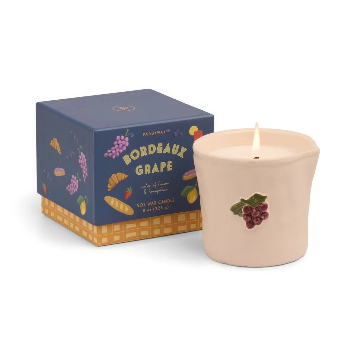 Bistro Ceramic Bordeaux Grape Candle