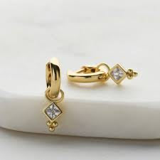 Mabel Huggie Earrings in 18K gold plated brass