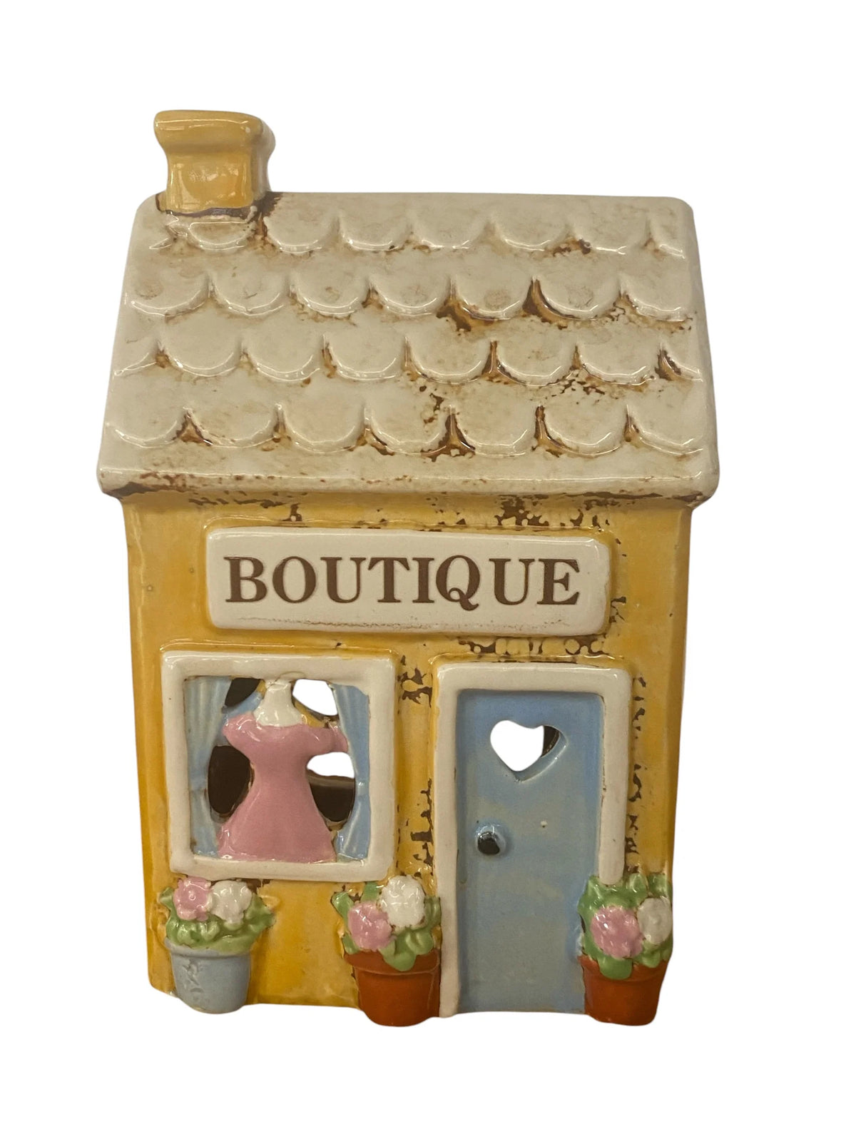 Village Pottery Boutique tealight house ceramic candle holder