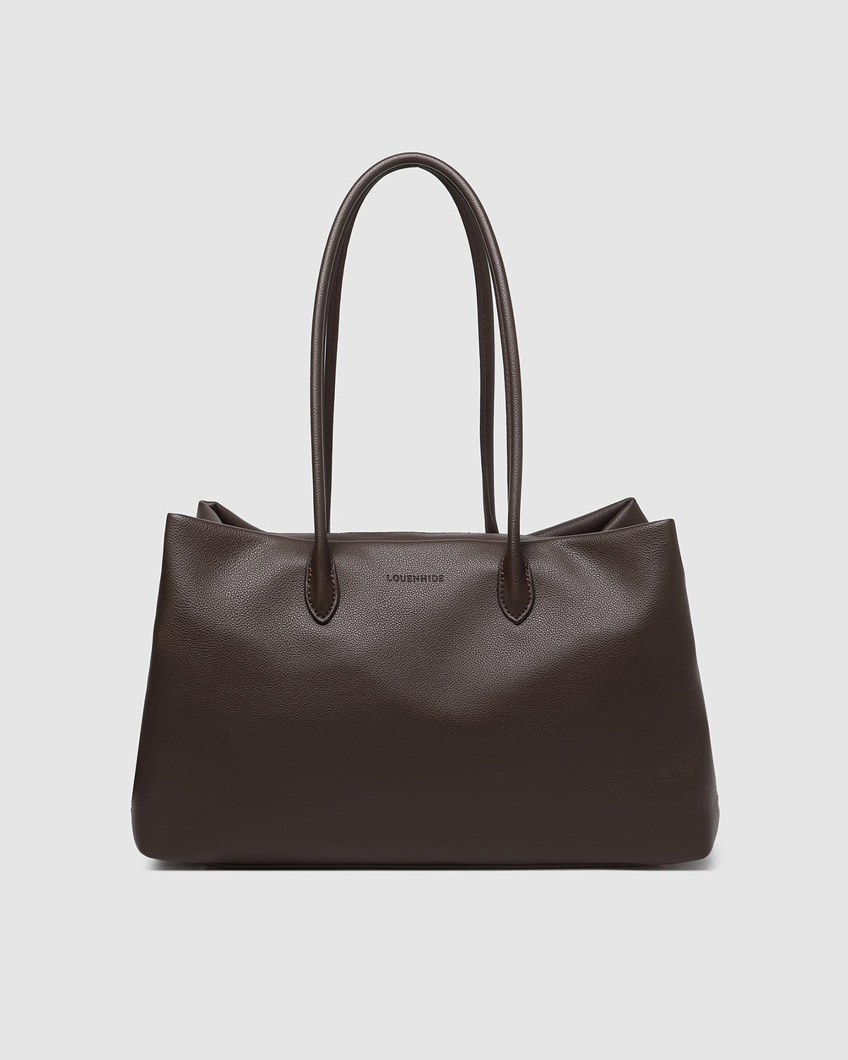 Leon chocolate tote bag with laptop compartment