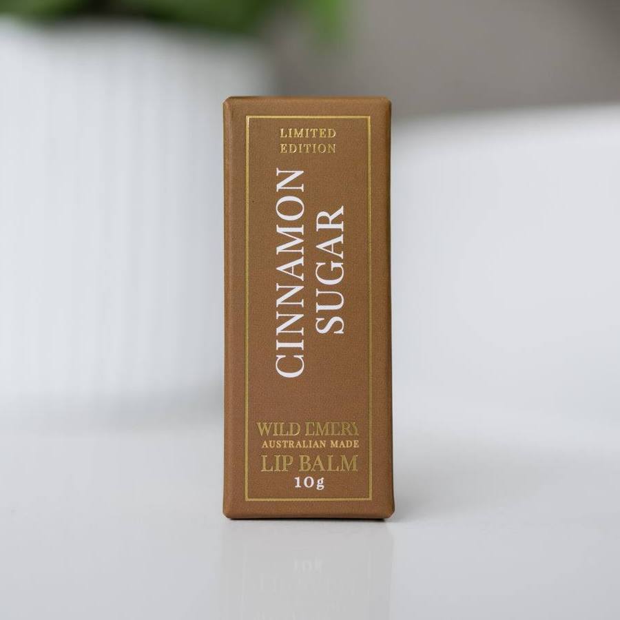 Cinnamon sugar natural lip balm Wild Emery vegan lip care