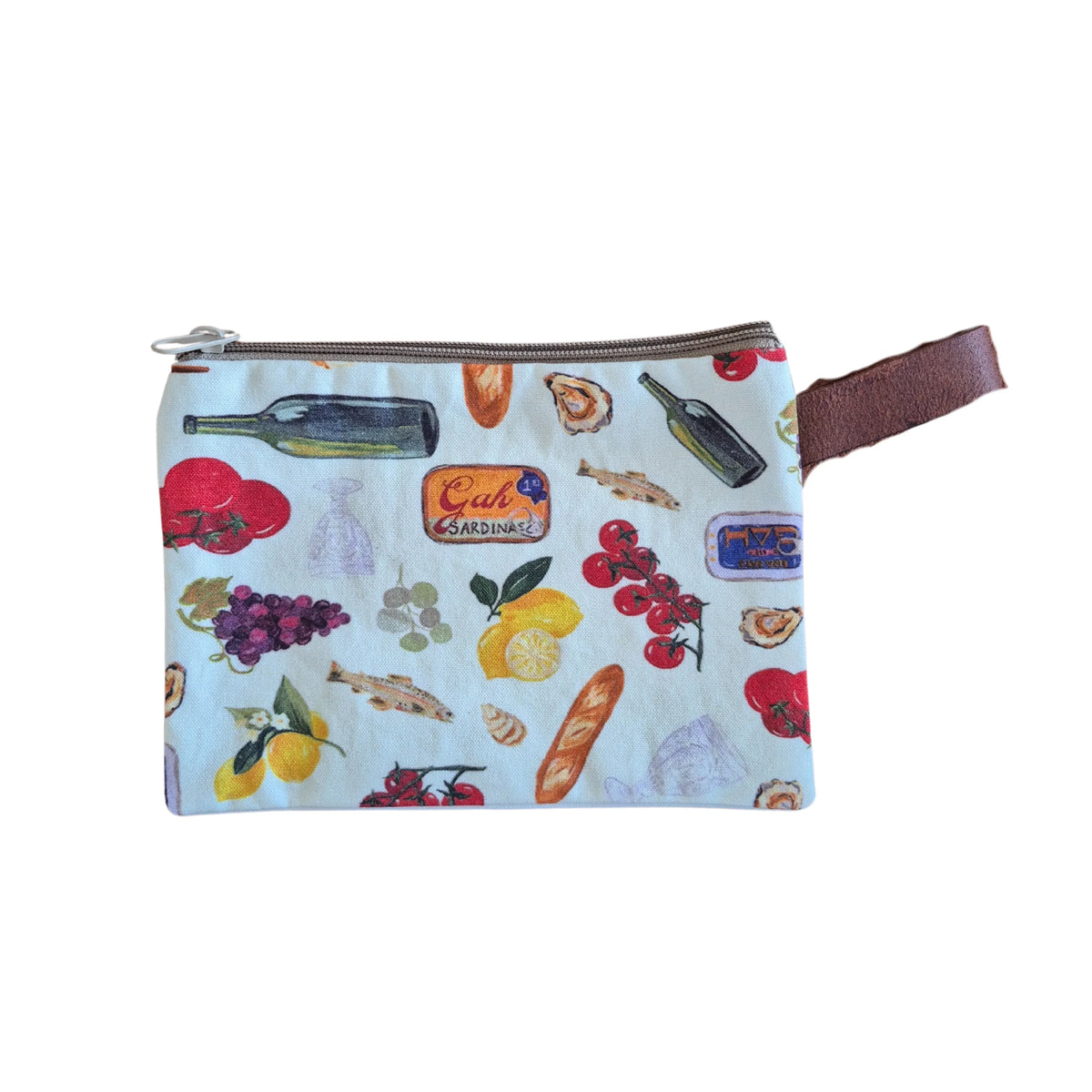 Canvas Coin Purse- Cream & Food
