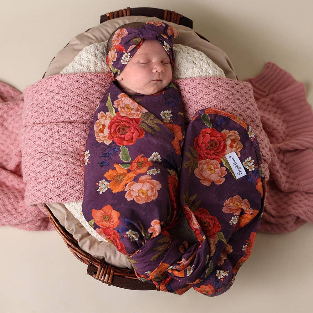 Sienna Organic Jersey Wrap & Topknot Set