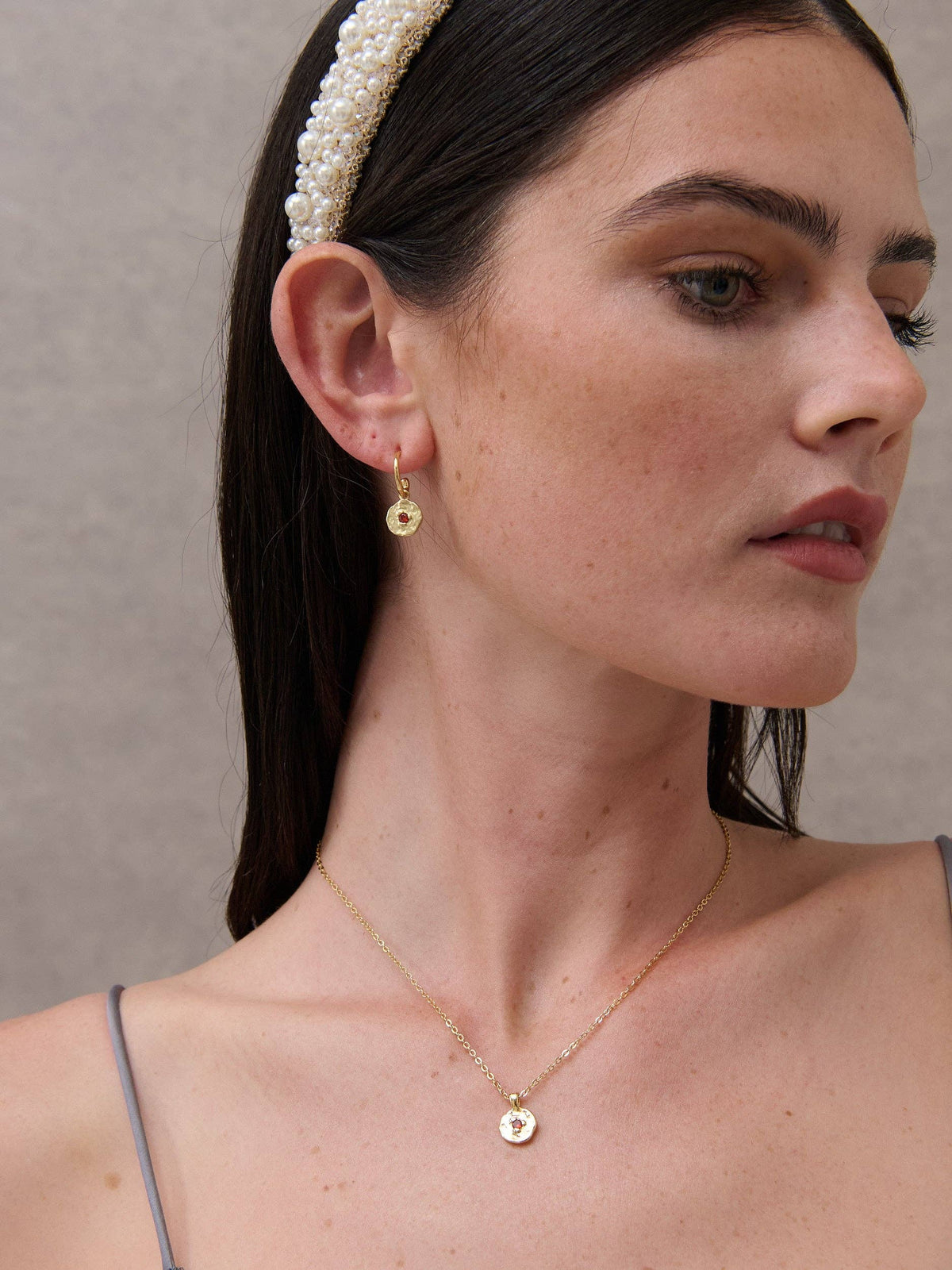 Birthstone 18K Gold Plated Earrings: NOV