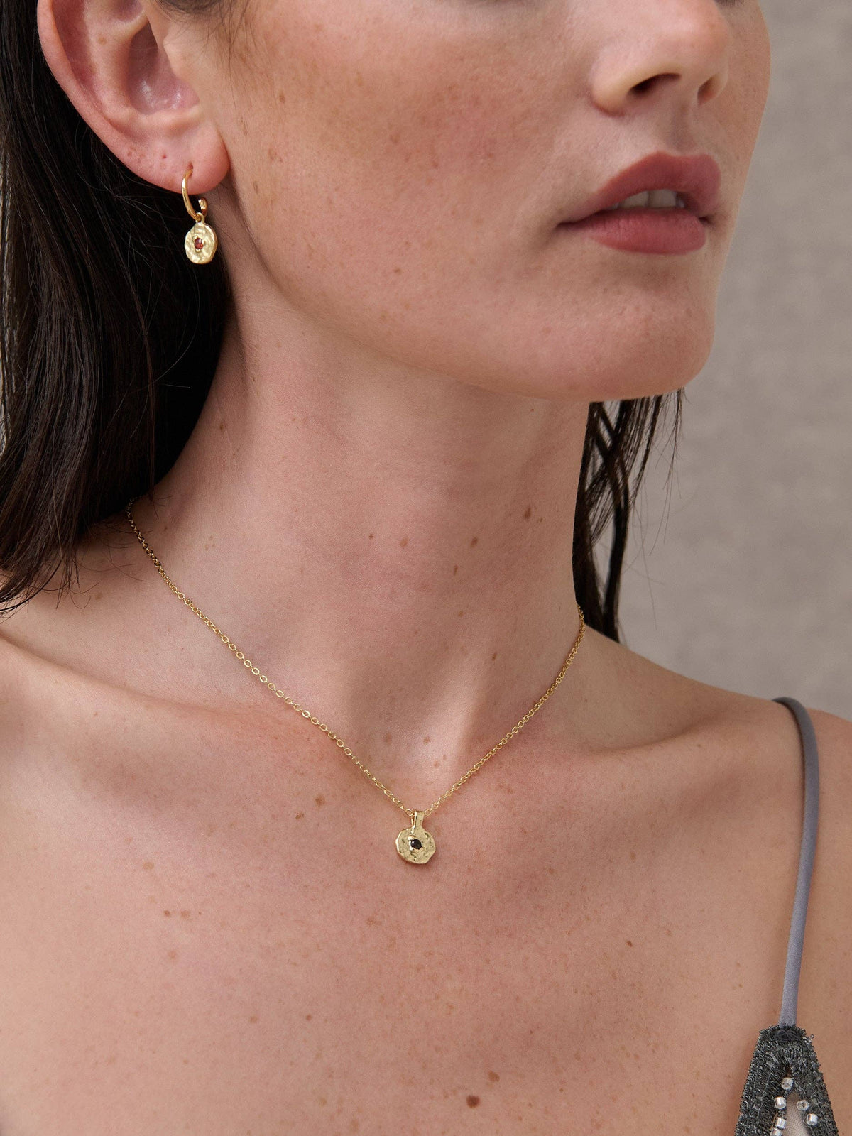 Birthstone 18K Gold Plated Earrings: DEC