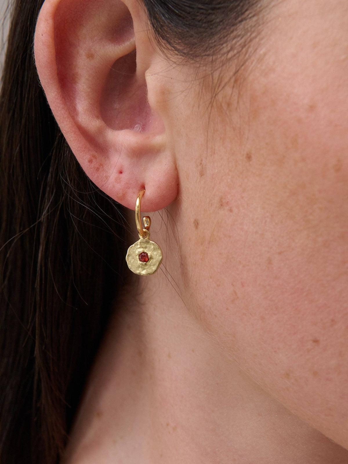 Birthstone 18K Gold Plated Earrings: NOV