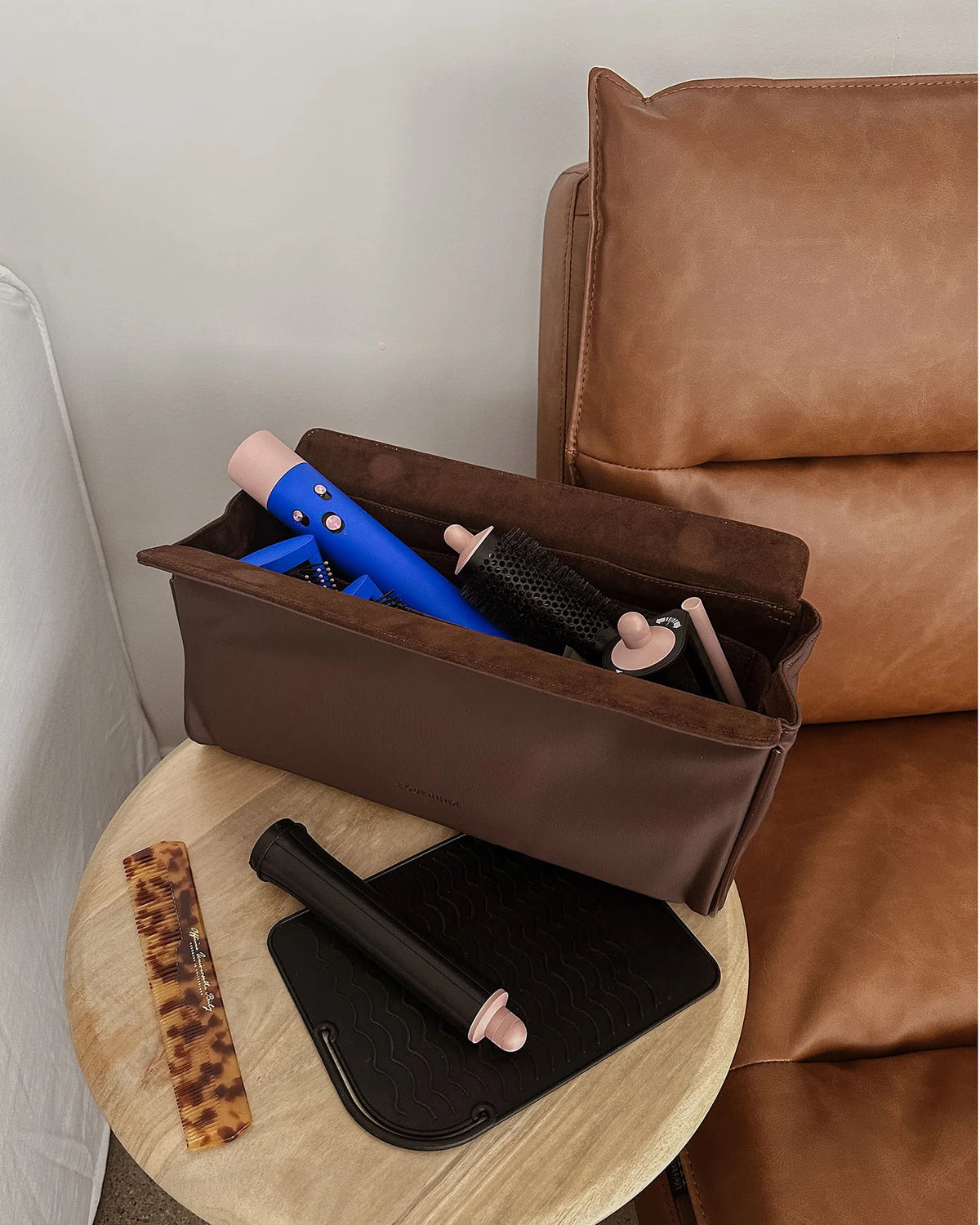 Margot chocolate hair tool travel case for Dyson Airwrap