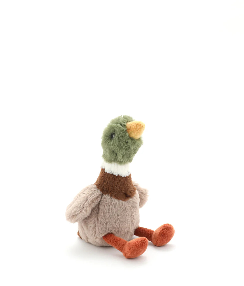 Mini Hugo mallard duck rattle plush baby sensory toy