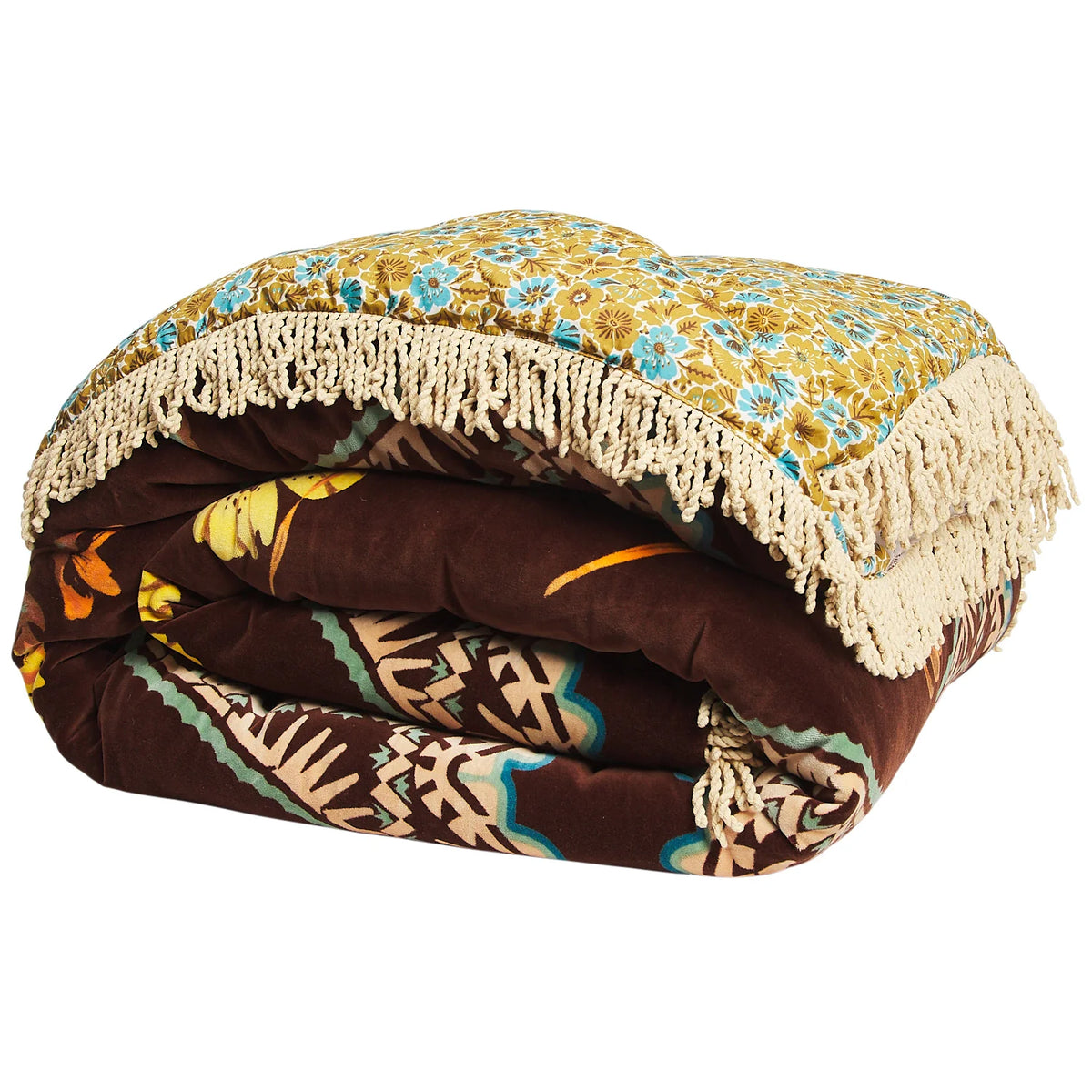 Sage x Clare Marnie Velvet Bedcover reversible cotton bedspread