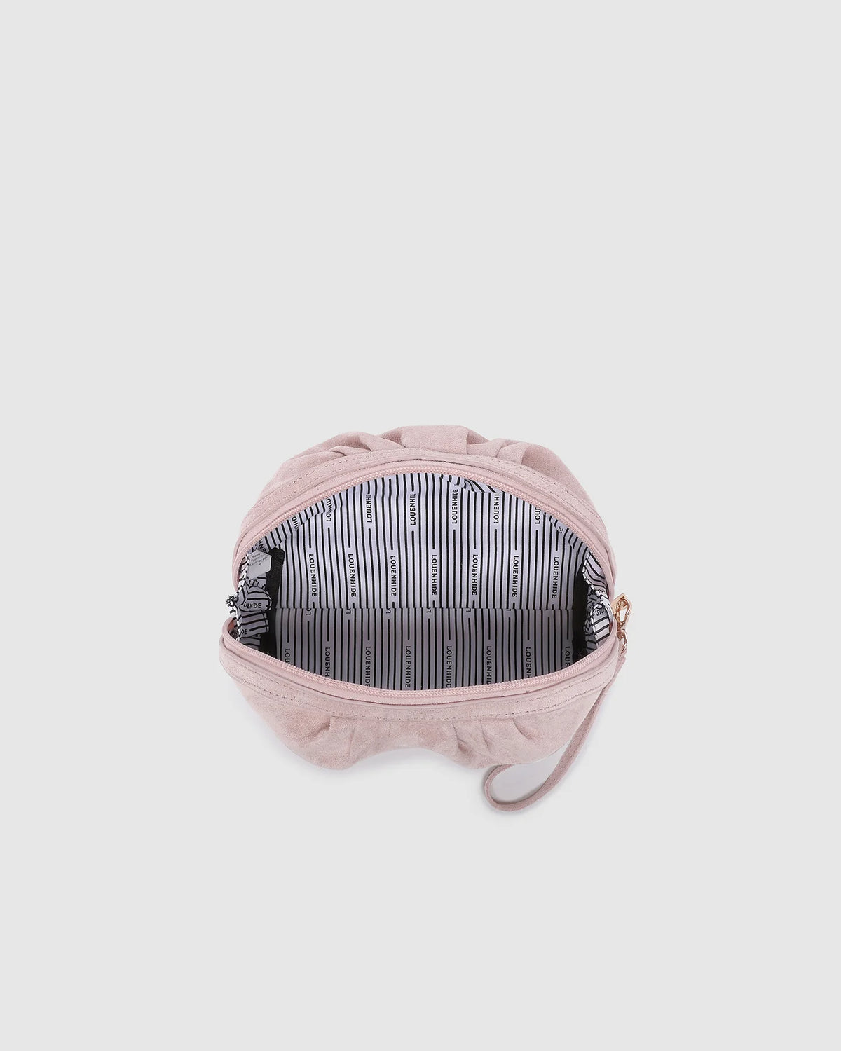 Sarski Suedette Makeup Bag - Pale Pink