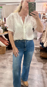 Avonlee White Blouse