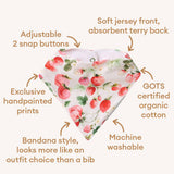 Strawberry Organic Dribble Bib