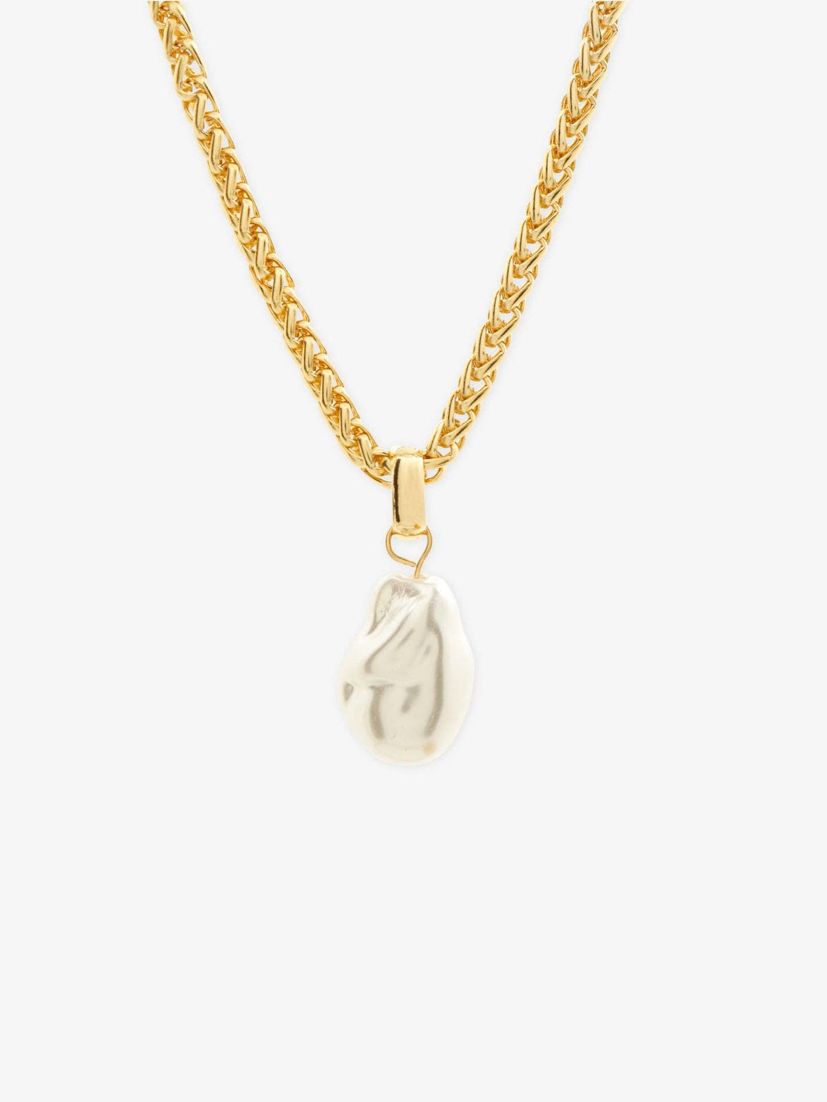 Organic Pearl 18K Gold Plated Pendant Necklace