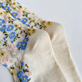 Floral Lace Mid-calf Socks - Delicate & Vintage: White