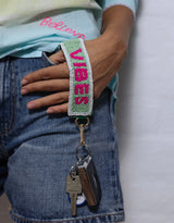 Good Vibes Beaded Keychain