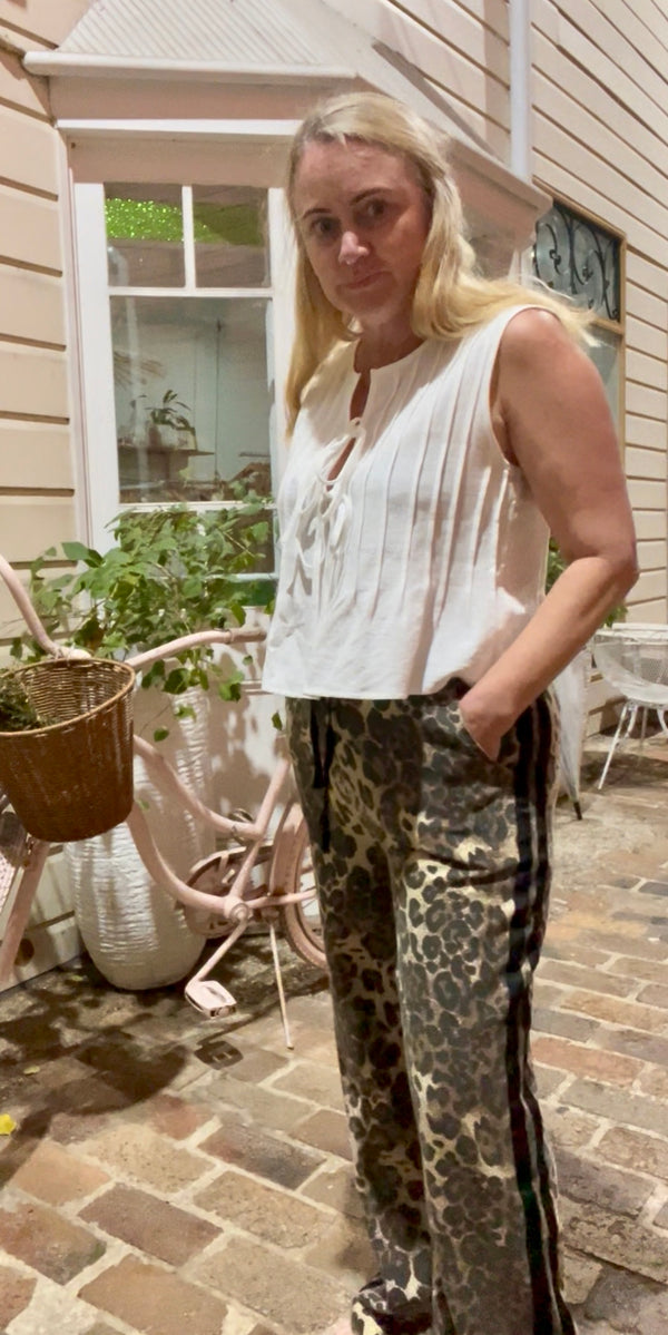 Leopard Stripe Racing pant By Frankie