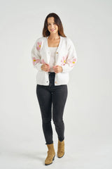 Daisy White Cardigan