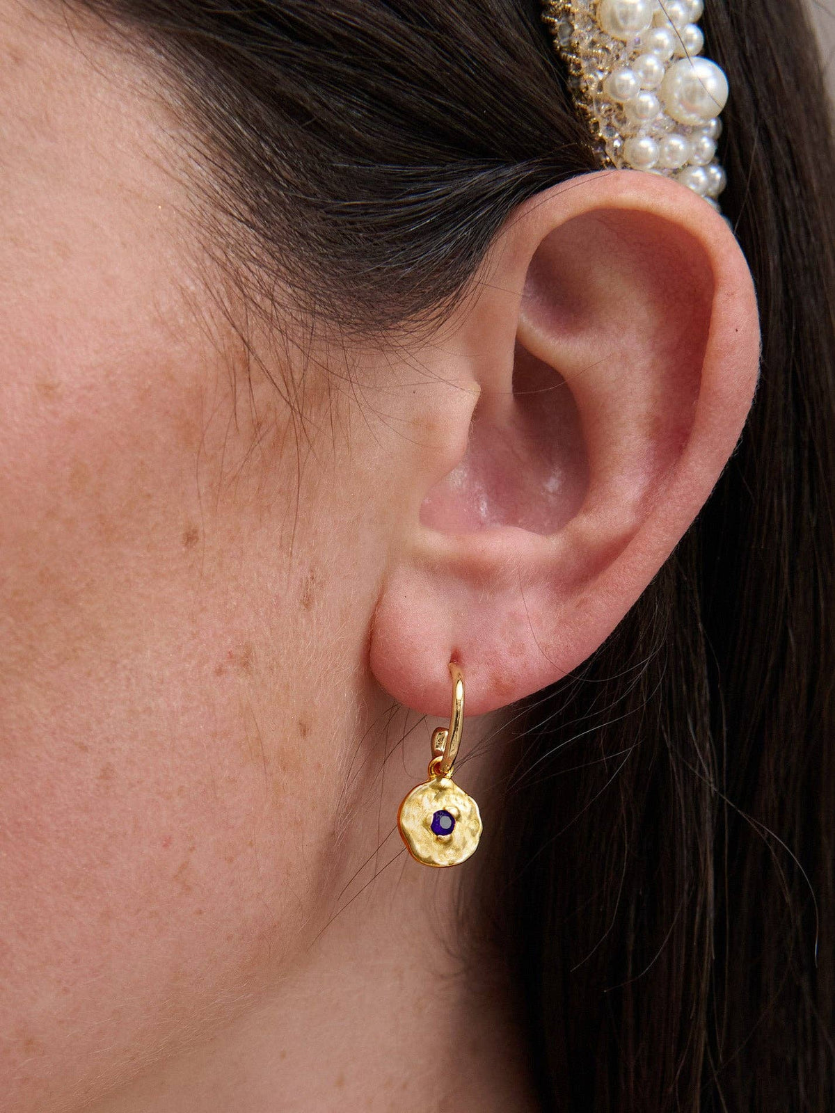 Birthstone 18K Gold Plated Earrings: DEC