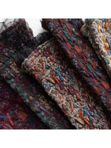 Rufia - Floral Cluster Pattern Crew Socks: Red
