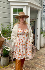 Wildflower Floral Dress | Knee Length Rayon Dress with Pockets