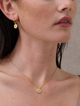 Birthstone 18K Gold Plated Earrings: NOV