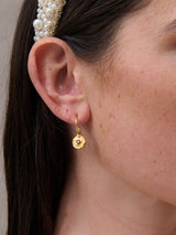 Birthstone 18K Gold Plated Earrings: NOV