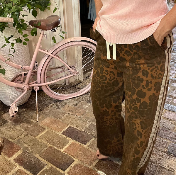 Dark Leopard Racer Pants By Frankie
