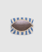 Addi Pouch – Blue Stripe Canvas Zip Pouch