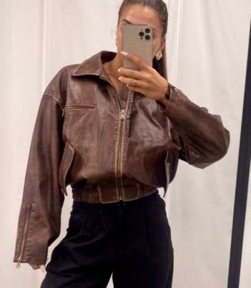 Chocolate Bomber Jacket