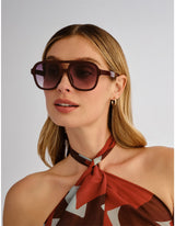 Whirlpool Sunglasses – Burgundy Aviator Sunglasses