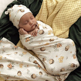 Bumblebees Organic Jersey Wrap & Beanie Set