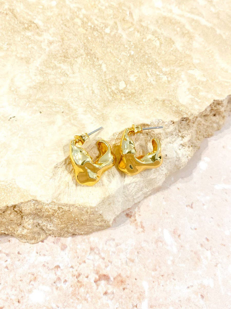 Statement Chunky 18K Gold Plated Earrings