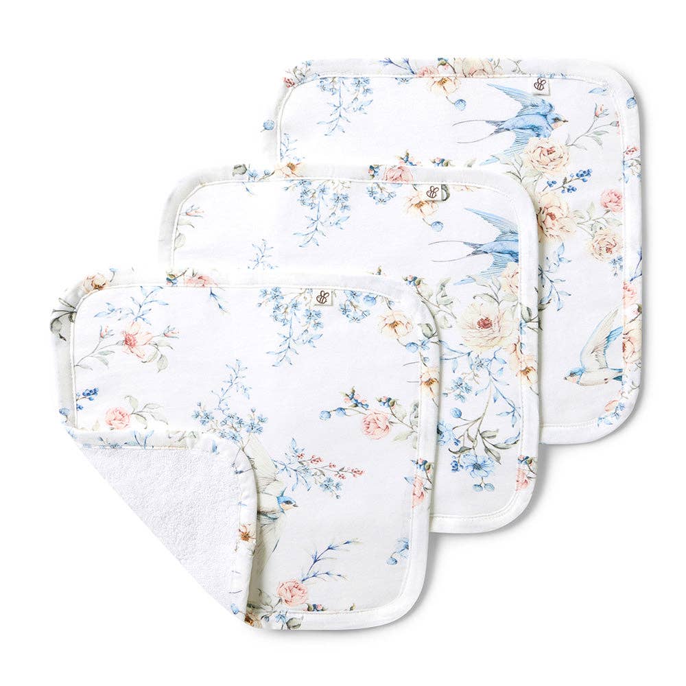 Sweet Swallows Organic Wash Cloths - 3 Pack