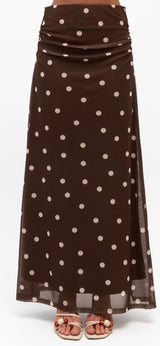 Dotted Delight Chocolate Skirt