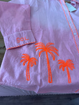 Pink Ombré Embroidered Shirt
