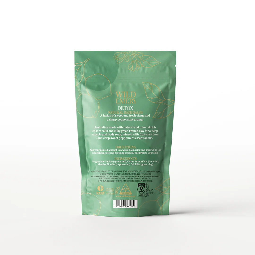 WILD EMERY
DETOX NATURAL BATH SALTS