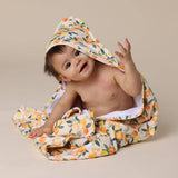 Sunny Citrus Organic Hooded Baby Towel