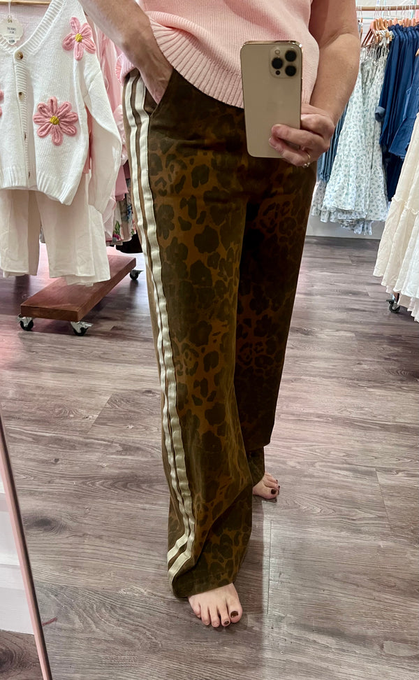 Dark Leopard Racer Pants By Frankie