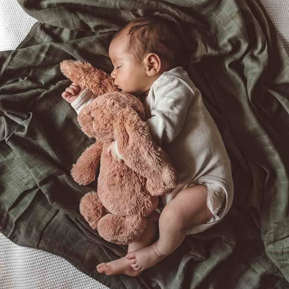 Dusty Olive Organic Muslin Wrap
