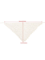 Scarvii Vintage Crochet Lace Triangle Scarf: White