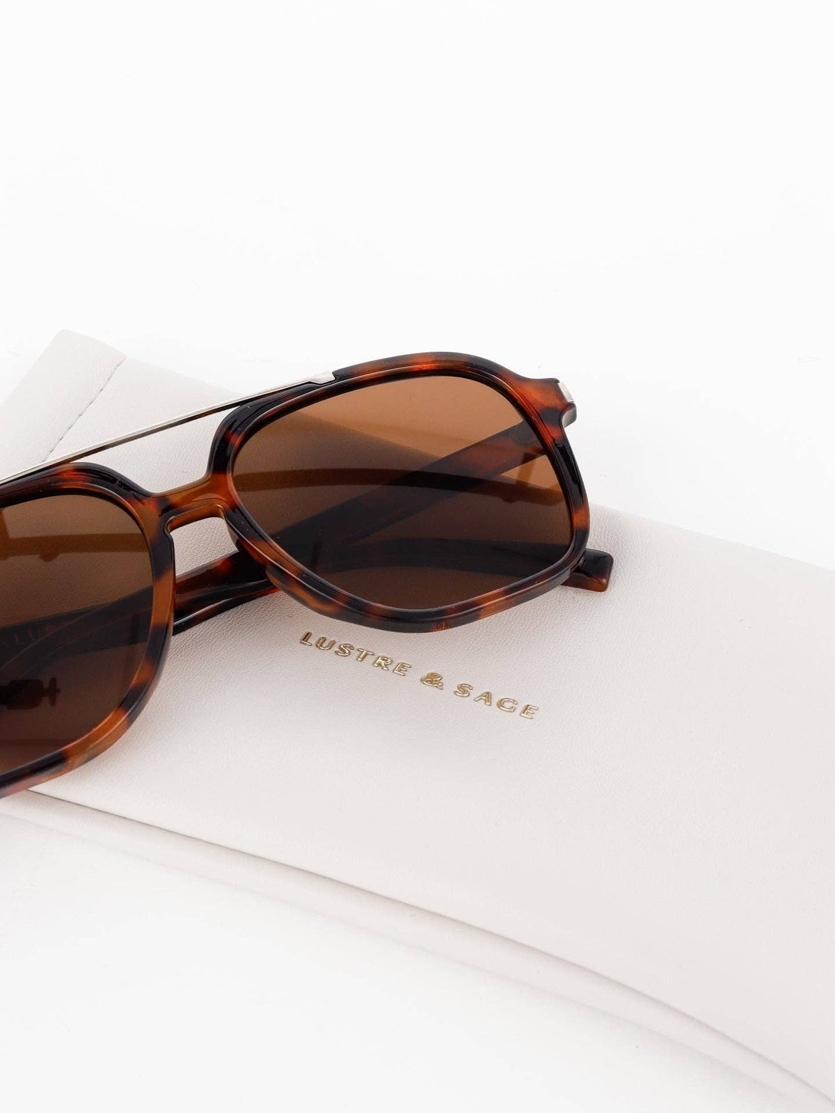 Giselle Aviator Sunglasses in Tortoiseshell